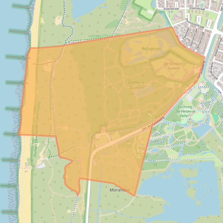 Kaart van postcodegebied 1783BW.