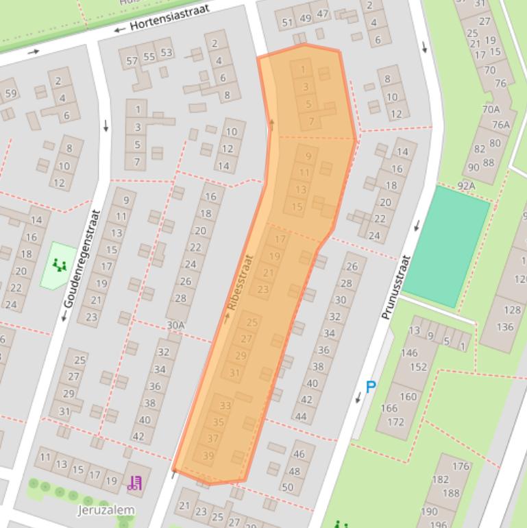 Kaart van postcodegebied 1783CA.