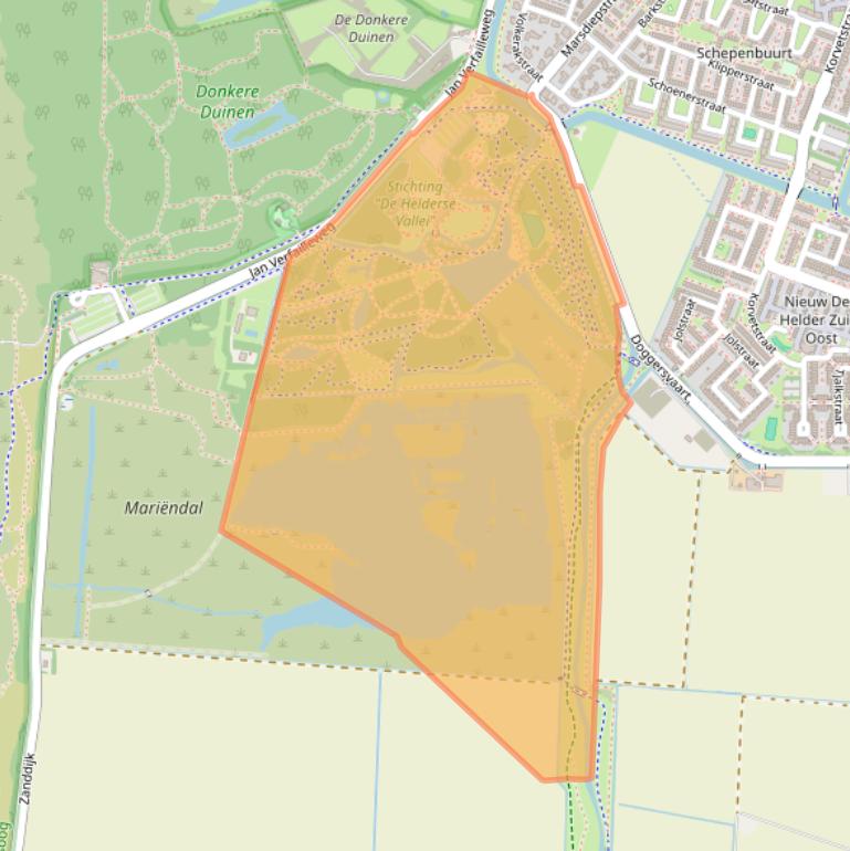 Kaart van postcodegebied 1783DA.