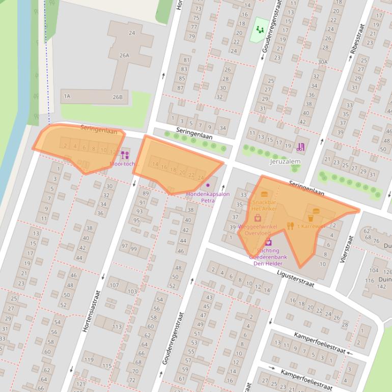 Kaart van postcodegebied 1783EB.