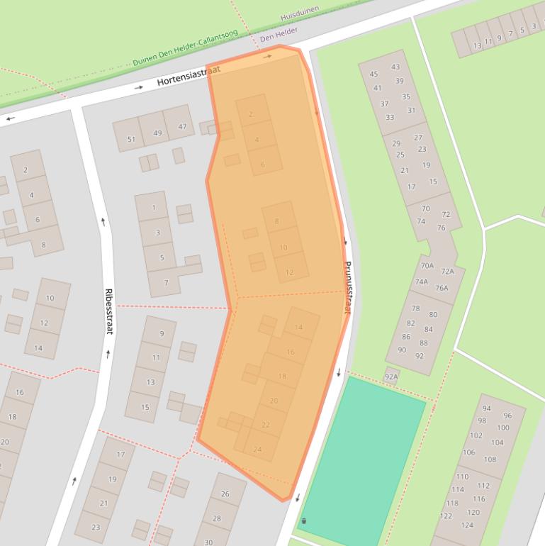 Kaart van postcodegebied 1783EC.