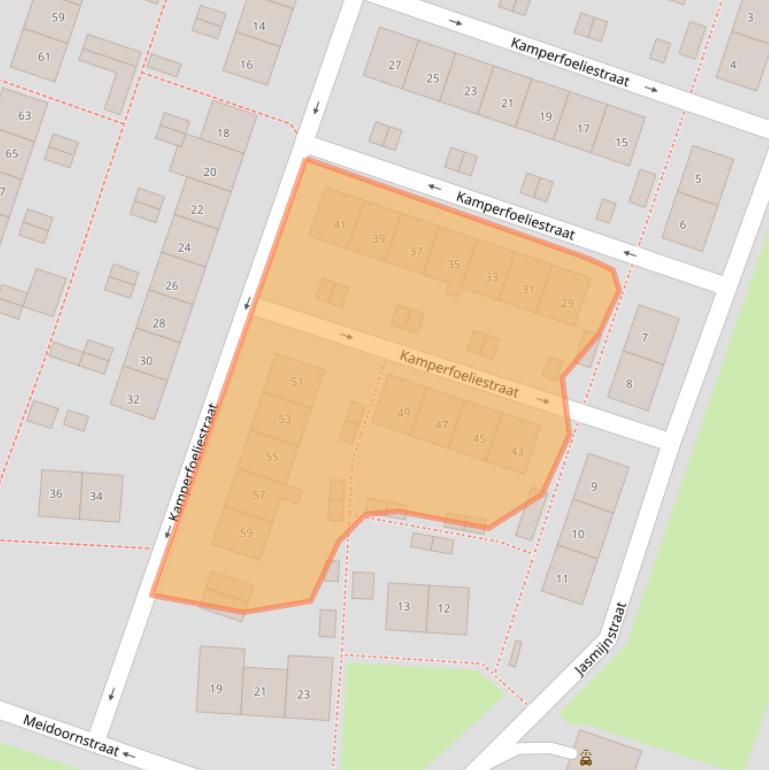 Kaart van postcodegebied 1783EH.