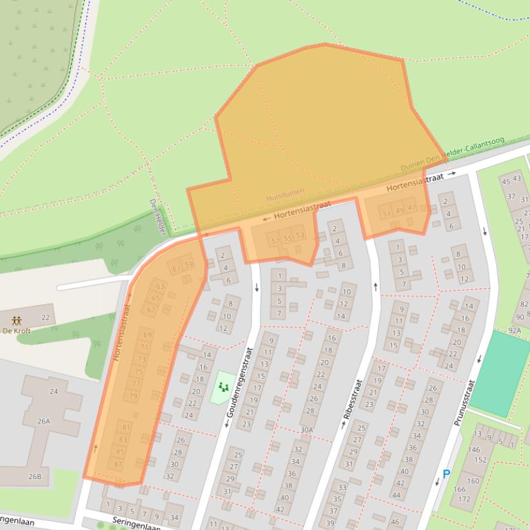 Kaart van postcodegebied 1783ER.