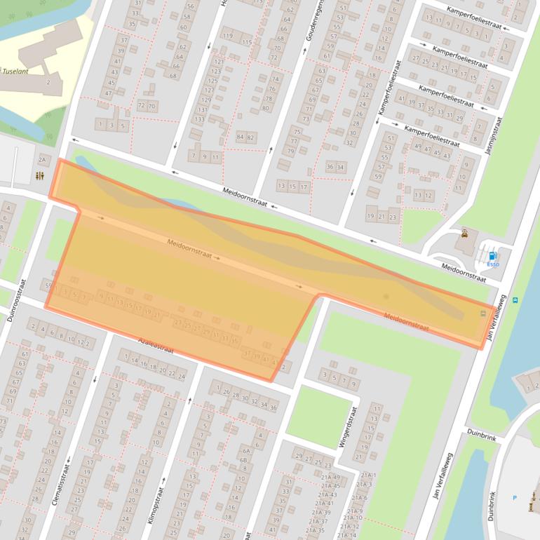 Kaart van postcodegebied 1783HG.