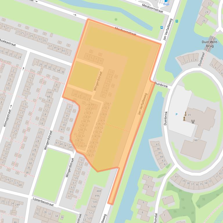 Kaart van postcodegebied 1783HJ.