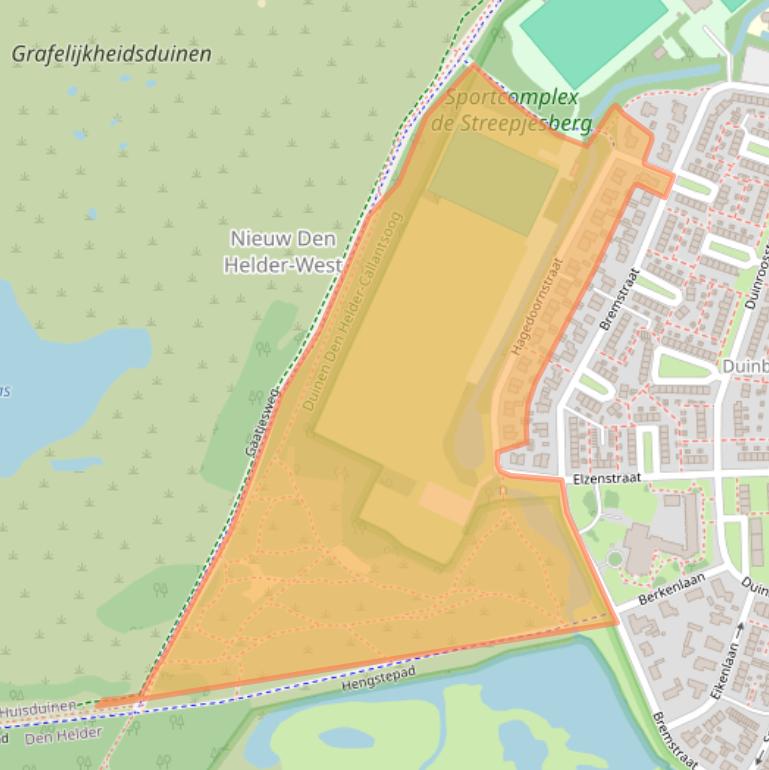 Kaart van postcodegebied 1783HZ.