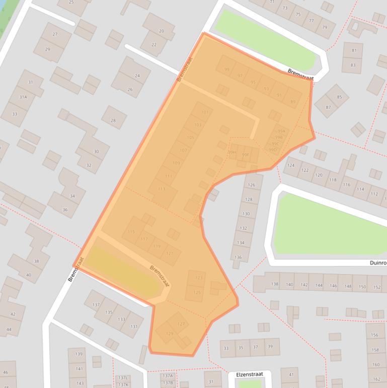 Kaart van postcodegebied 1783JC.