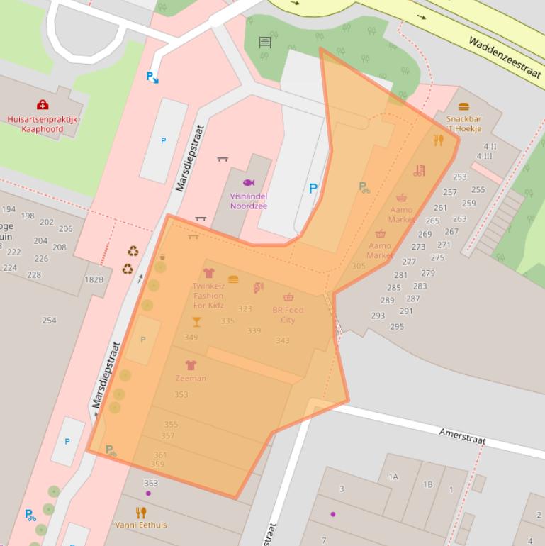 Kaart van postcodegebied 1784AG.