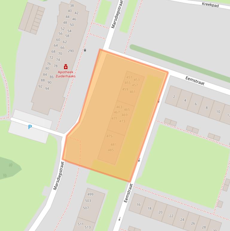 Kaart van postcodegebied 1784AJ.