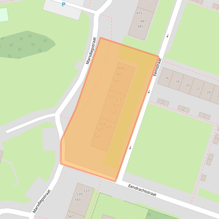 Kaart van postcodegebied 1784AK.