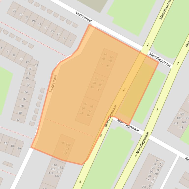 Kaart van postcodegebied 1784AR.