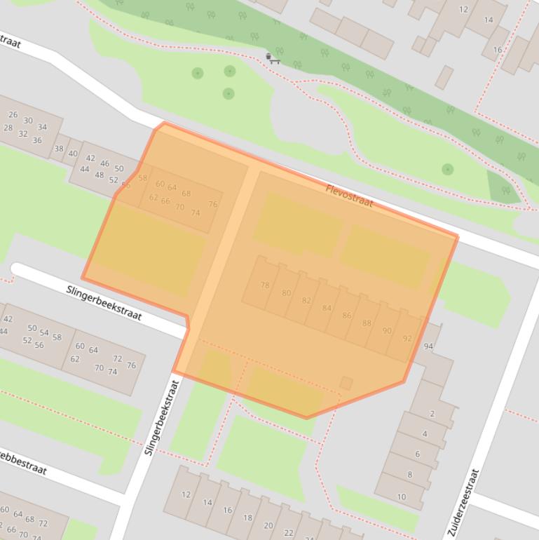 Kaart van postcodegebied 1784CH.