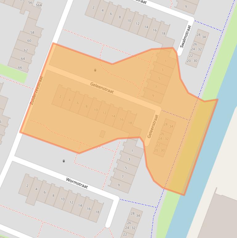 Kaart van postcodegebied 1784CR.