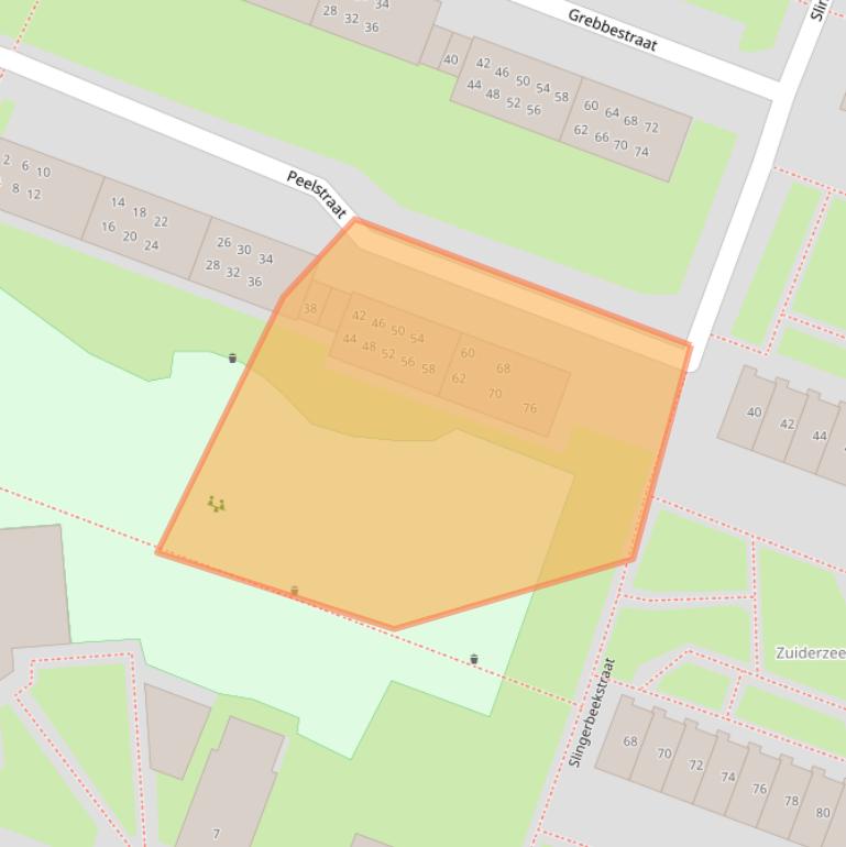 Kaart van postcodegebied 1784DG.