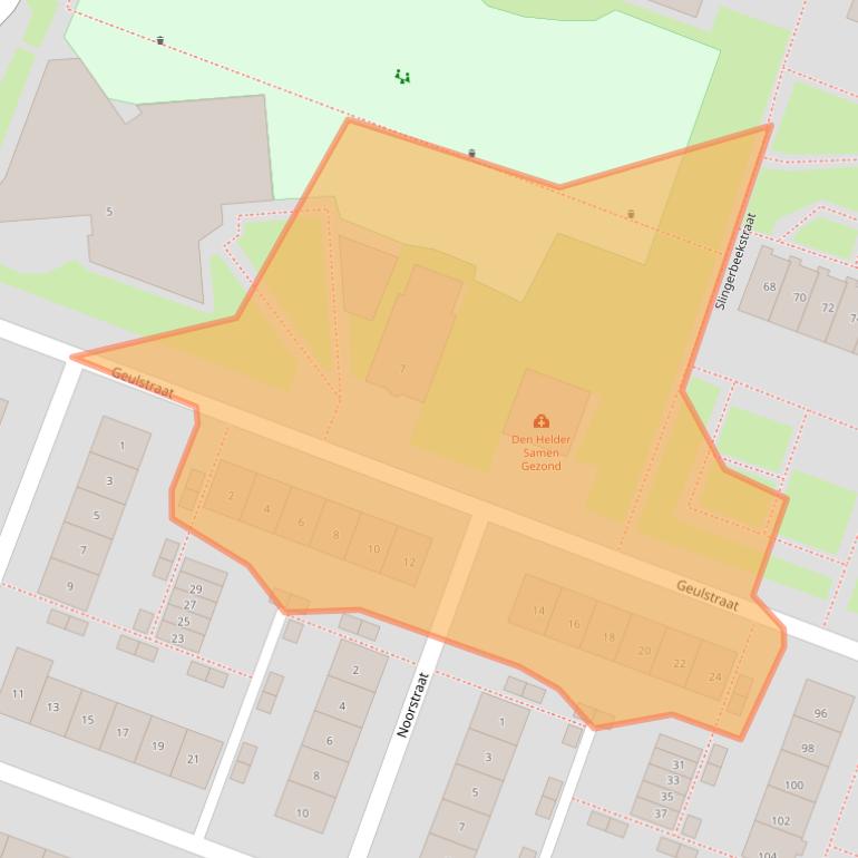 Kaart van postcodegebied 1784DH.