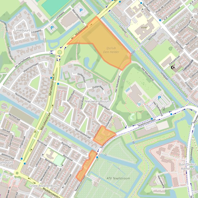 Kaart van postcodegebied 1784EB.