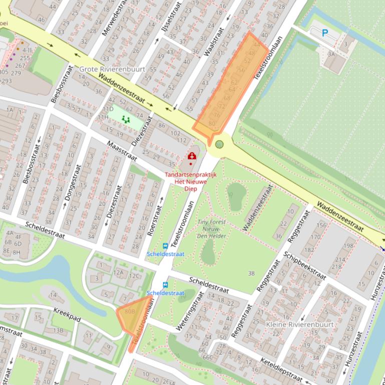 Kaart van postcodegebied 1784EC.