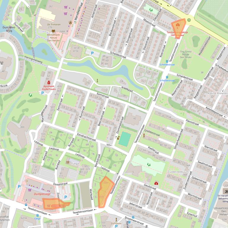 Kaart van postcodegebied 1784ED.