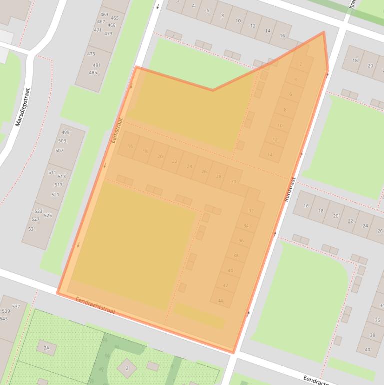 Kaart van postcodegebied 1784EW.