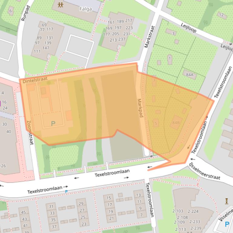 Kaart van postcodegebied 1784GB.