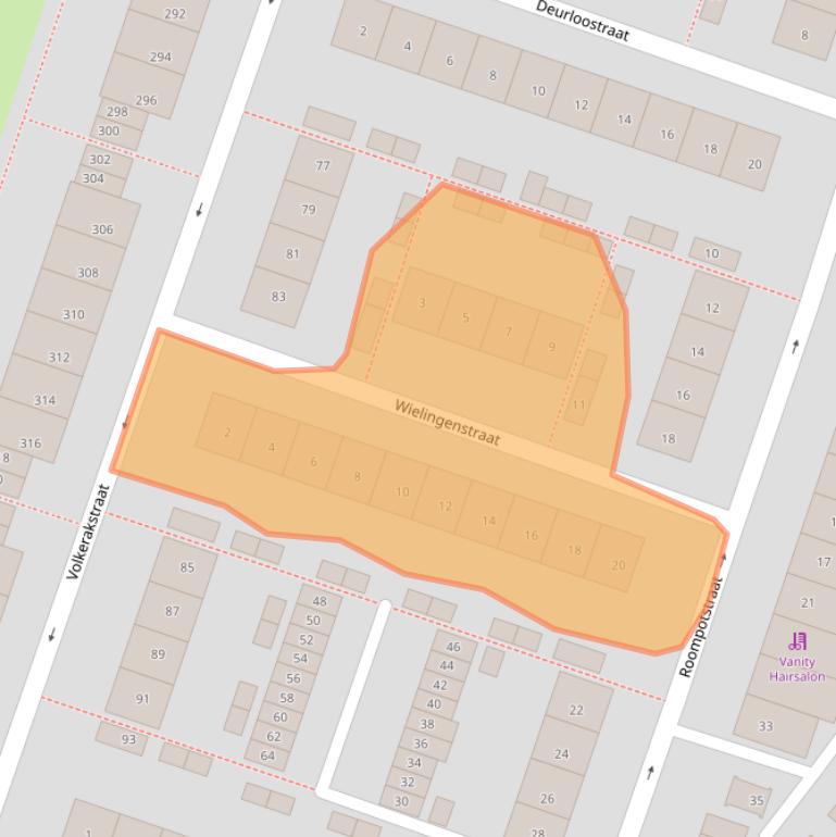 Kaart van postcodegebied 1784JE.