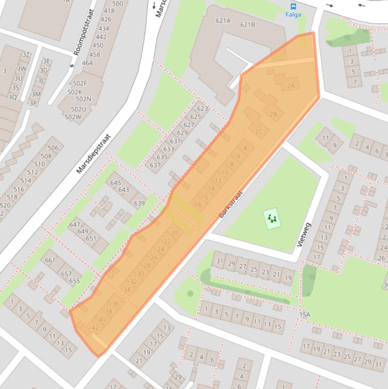 Kaart van postcodegebied 1784KD.