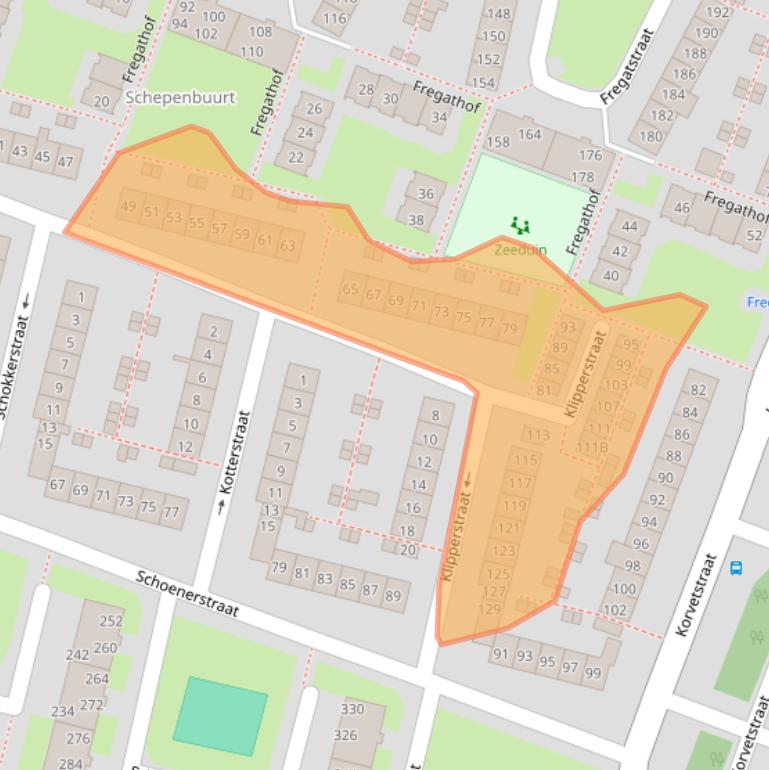 Kaart van postcodegebied 1784KH.