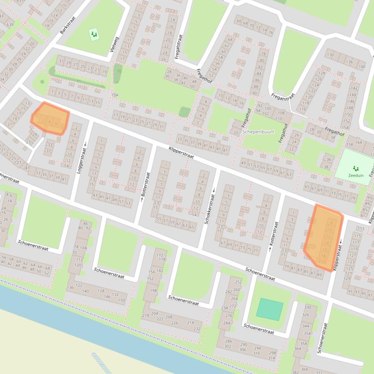 Kaart van postcodegebied 1784KJ.