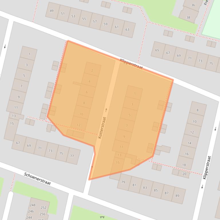 Kaart van postcodegebied 1784KN.