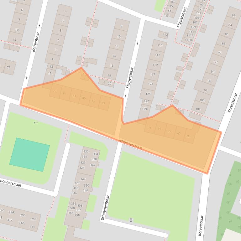 Kaart van postcodegebied 1784LC.