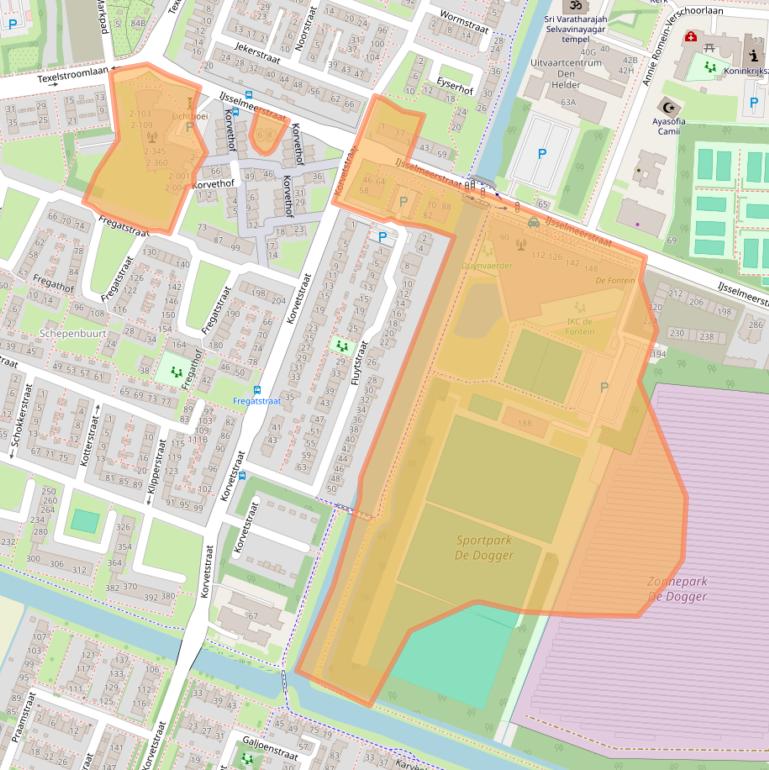 Kaart van postcodegebied 1784MA.