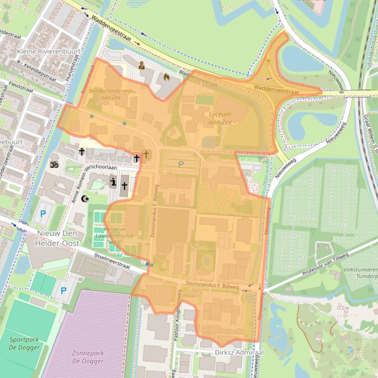 Kaart van postcodegebied 1784MC.