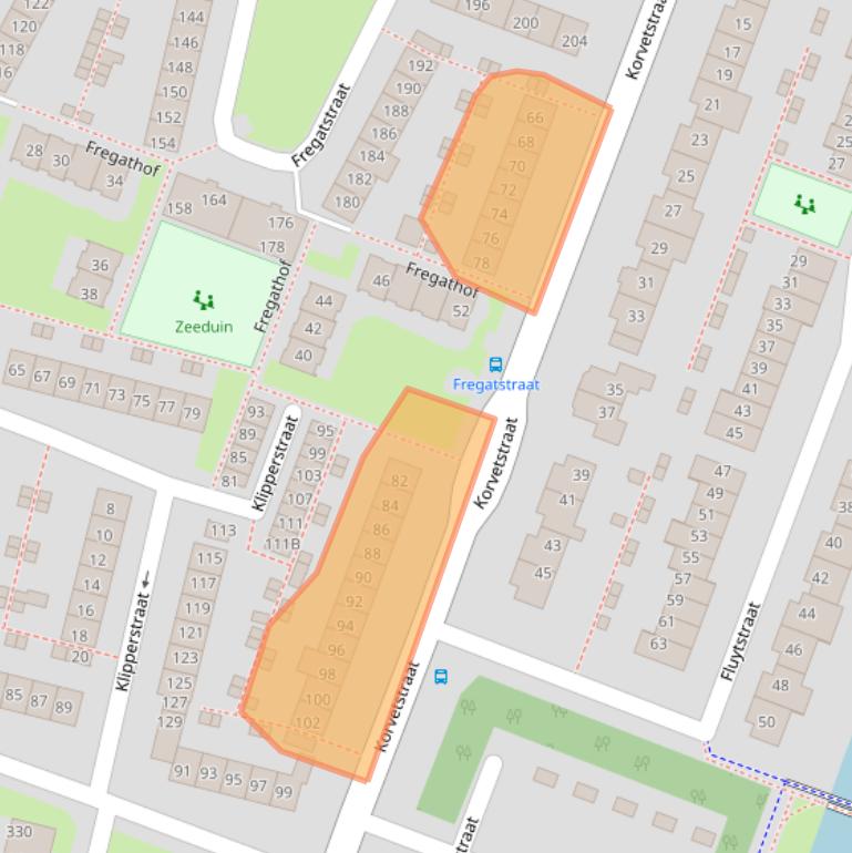 Kaart van postcodegebied 1784MS.