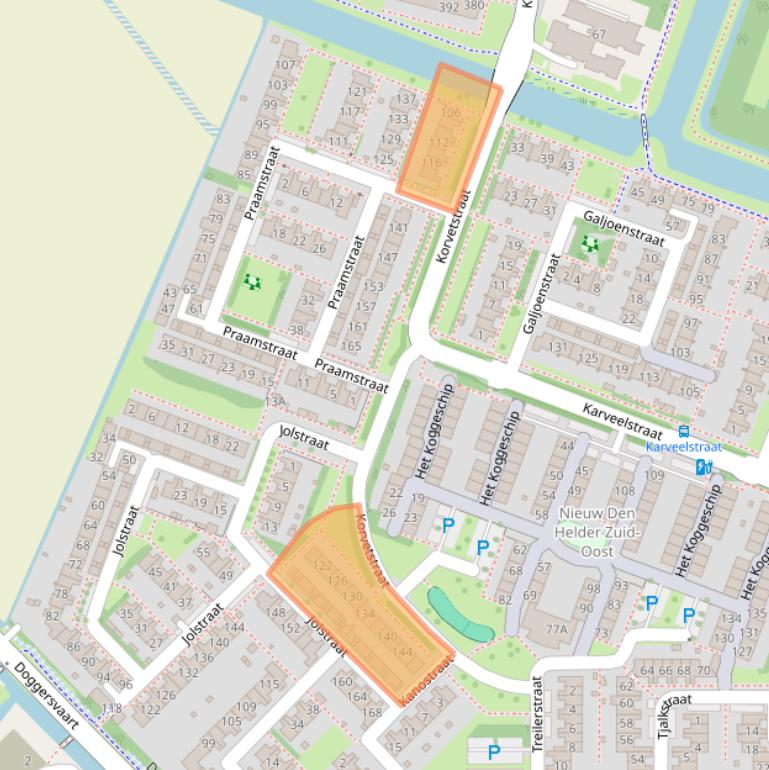 Kaart van postcodegebied 1784MT.