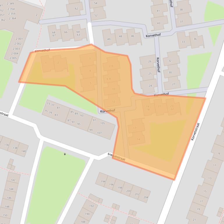 Kaart van postcodegebied 1784MV.
