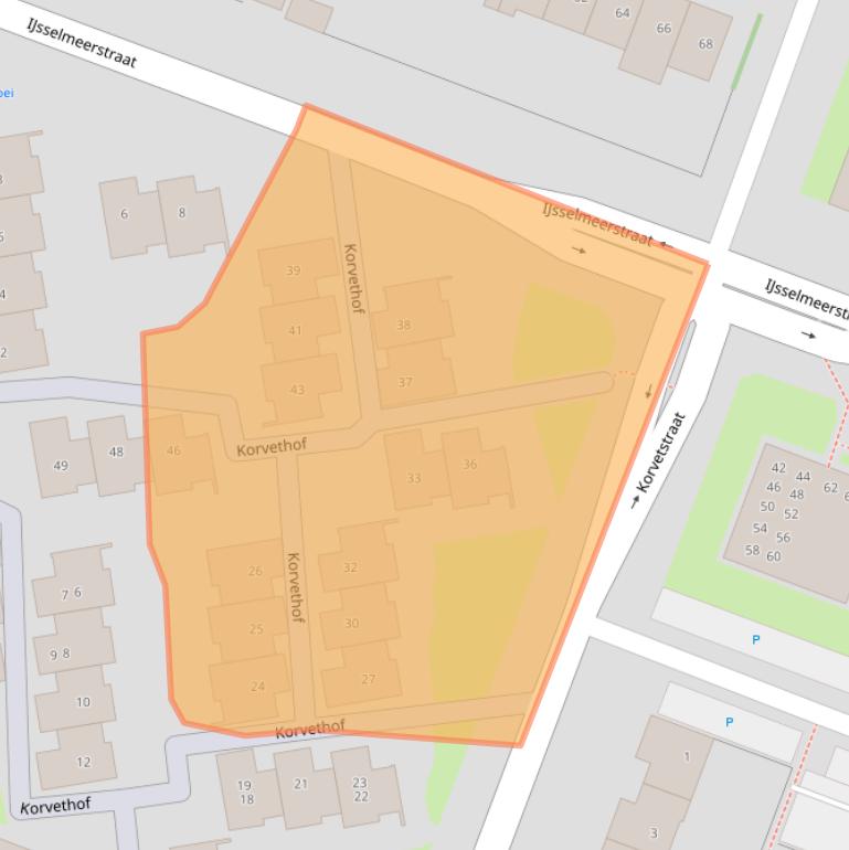 Kaart van postcodegebied 1784MX.