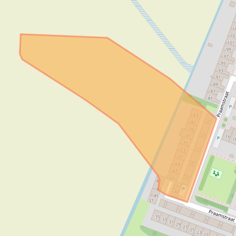 Kaart van postcodegebied 1784NB.