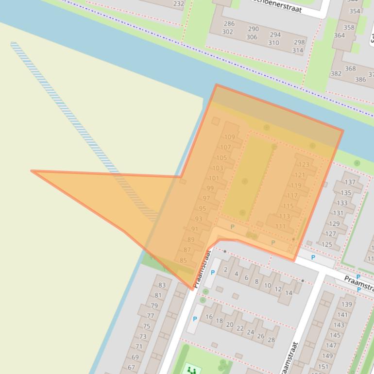 Kaart van postcodegebied 1784NC.
