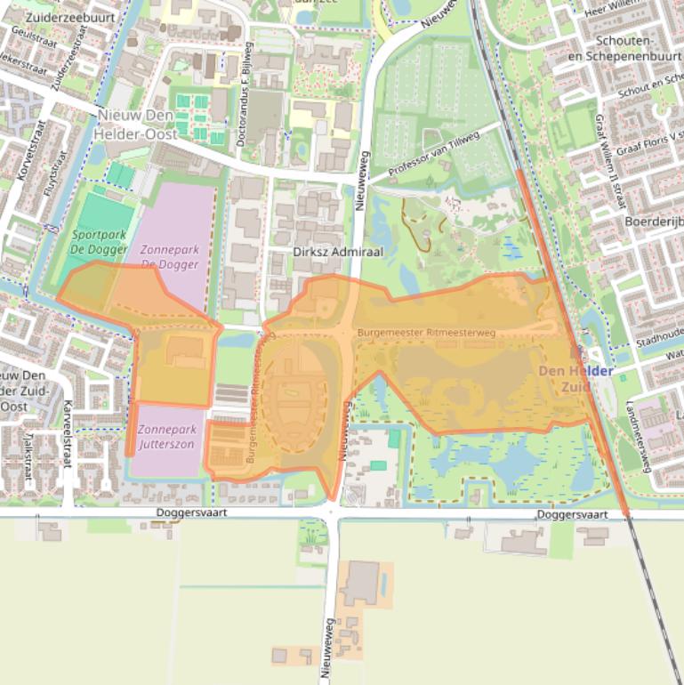 Kaart van postcodegebied 1784NV.