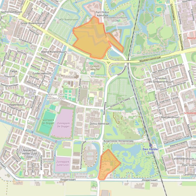 Kaart van postcodegebied 1784PG.