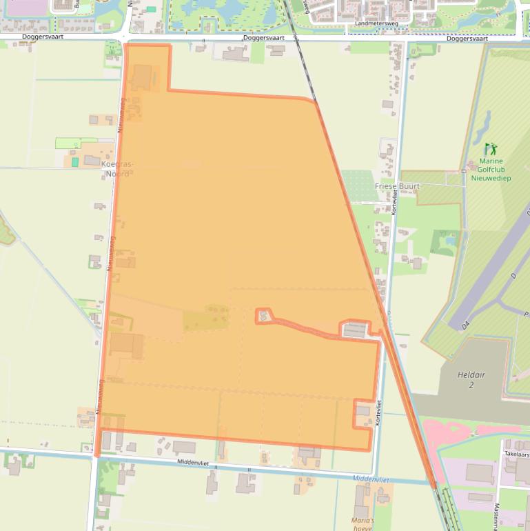 Kaart van postcodegebied 1784PH.