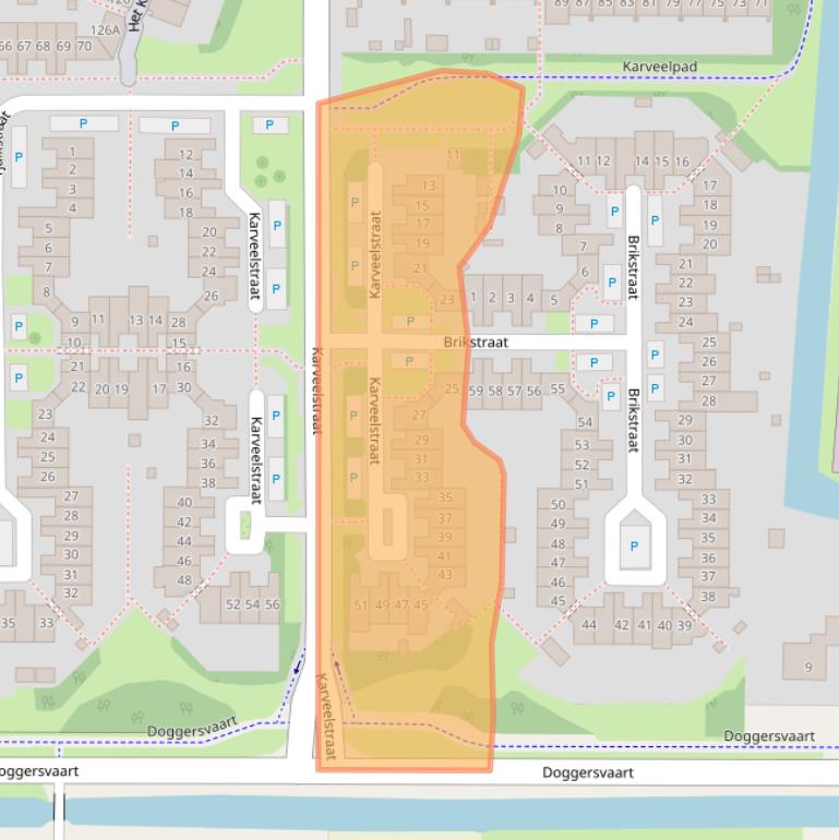 Kaart van postcodegebied 1784RV.