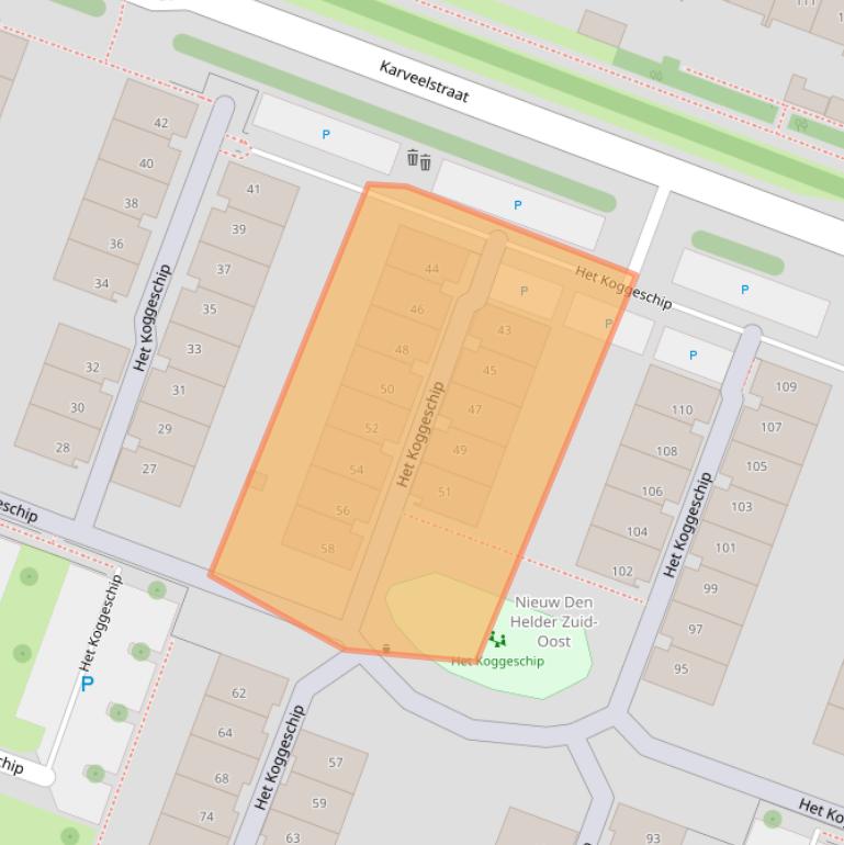 Kaart van postcodegebied 1784SG.