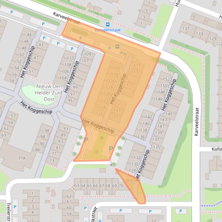 Kaart van postcodegebied 1784SL.