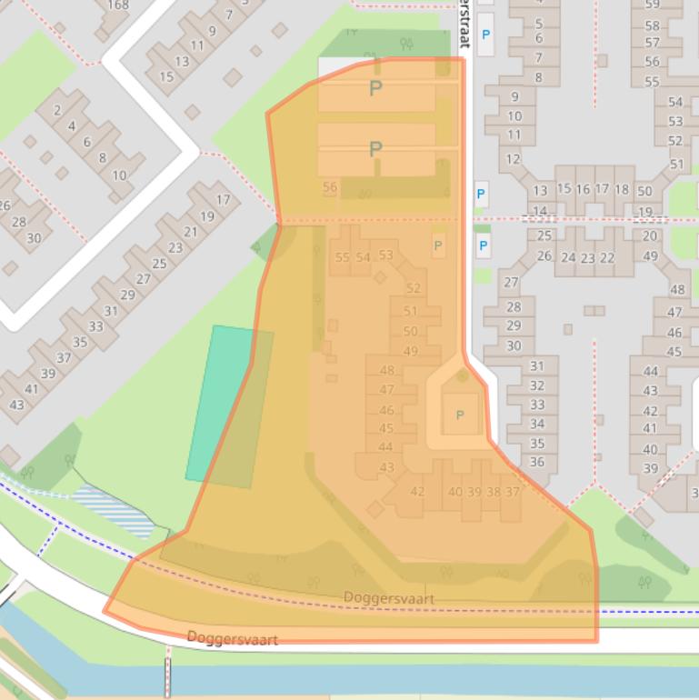Kaart van postcodegebied 1784SZ.