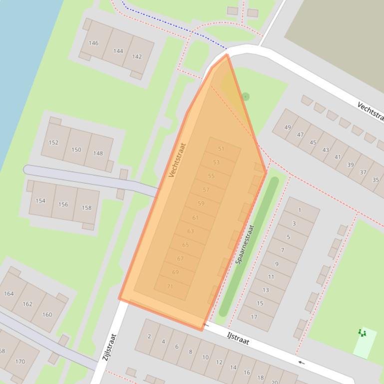 Kaart van postcodegebied 1784TB.