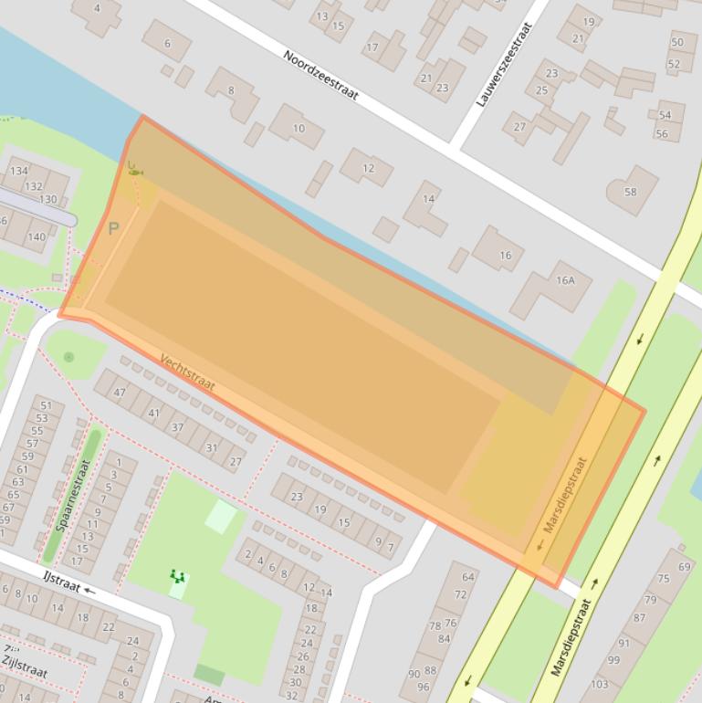 Kaart van postcodegebied 1784TC.