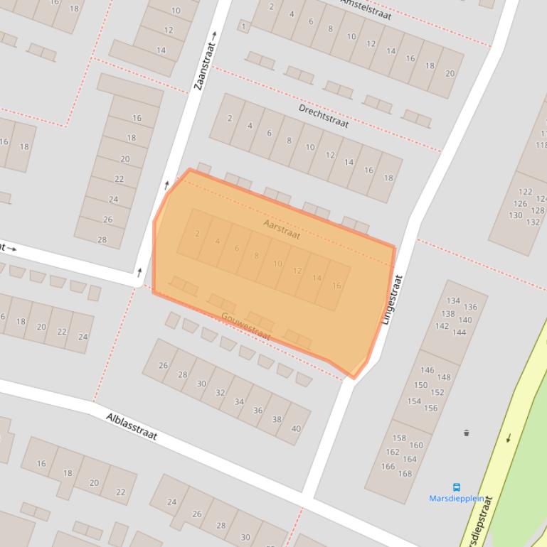 Kaart van postcodegebied 1784TV.