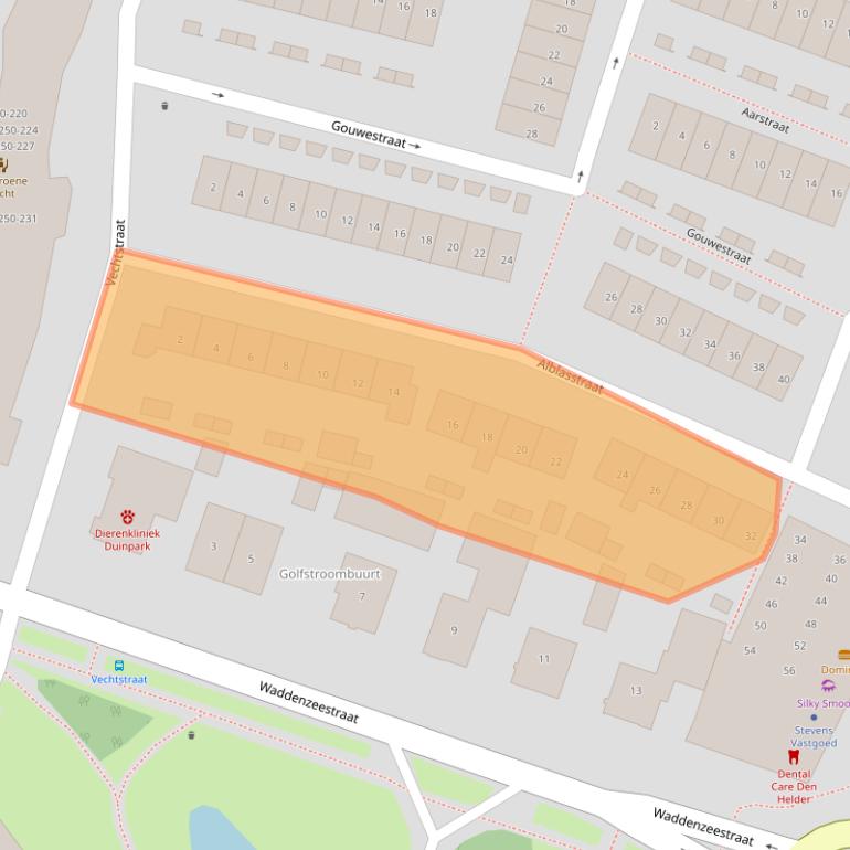 Kaart van postcodegebied 1784TW.