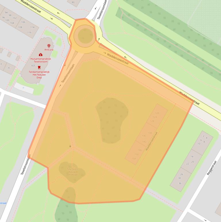 Kaart van postcodegebied 1784VE.